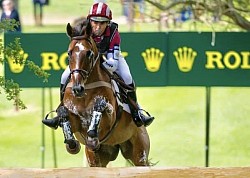 Santos competing at Burghley